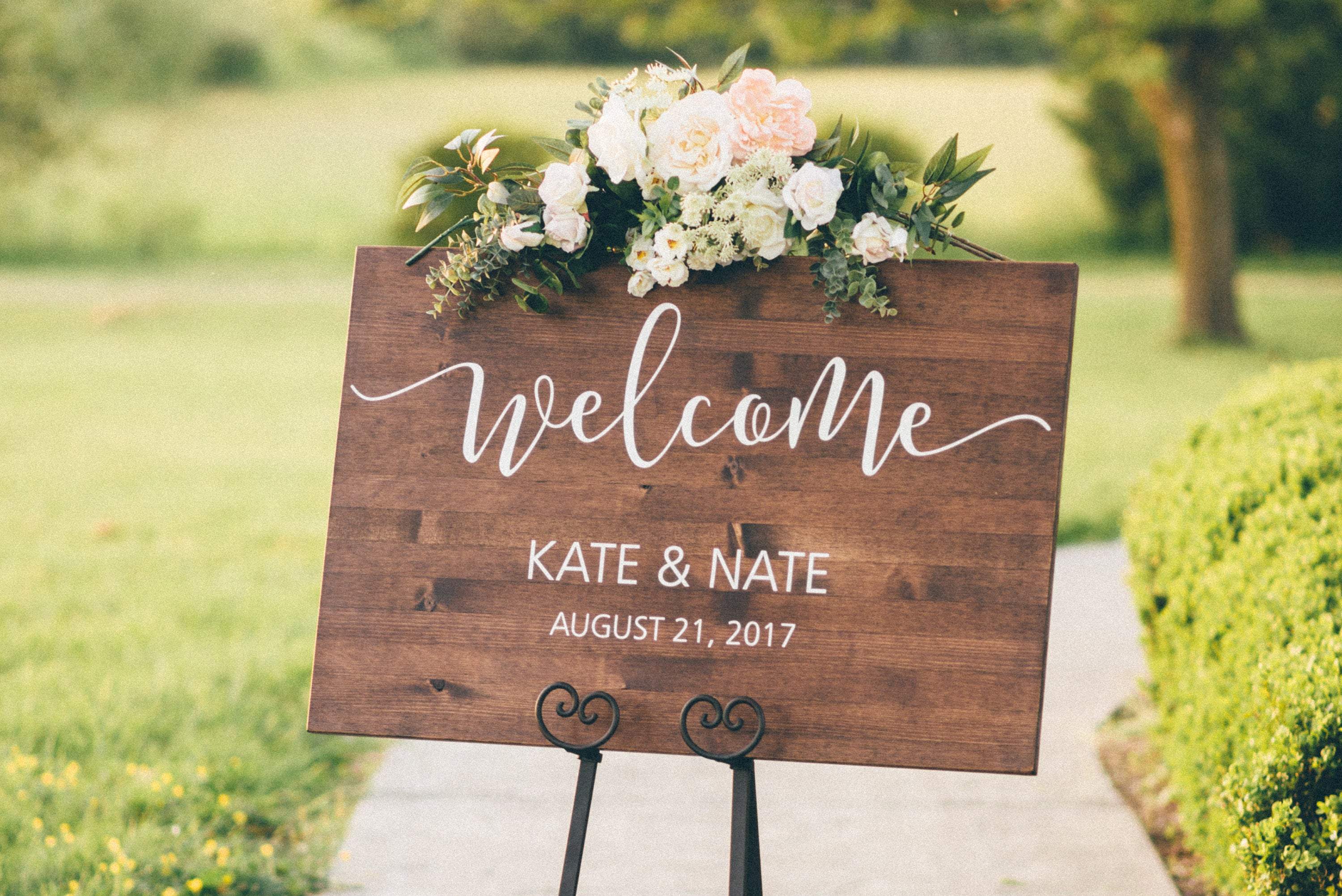 Photo Wedding Welcome Sign Minimalist Wedding Welcome Sign -  Hong Kong