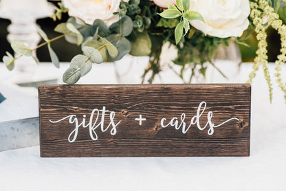 Gifts and Cards Wedding Table Sign