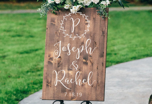 Vertical Wedding Welcome Sign