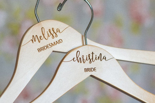 Personalized Engraved Wooden Hangers #HG100