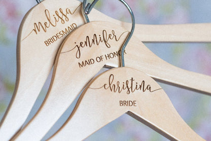 Personalized Engraved Wooden Hangers #HG100