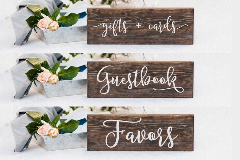 Reserved Wedding Table Sign