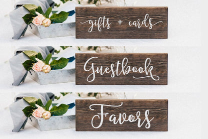 Favors Wedding Table Sign