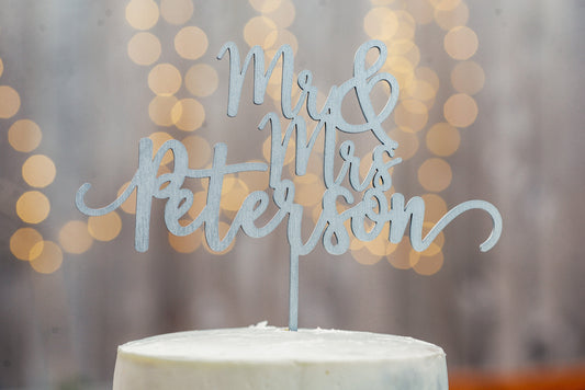 Mr And Mrs Cake Topper #03
