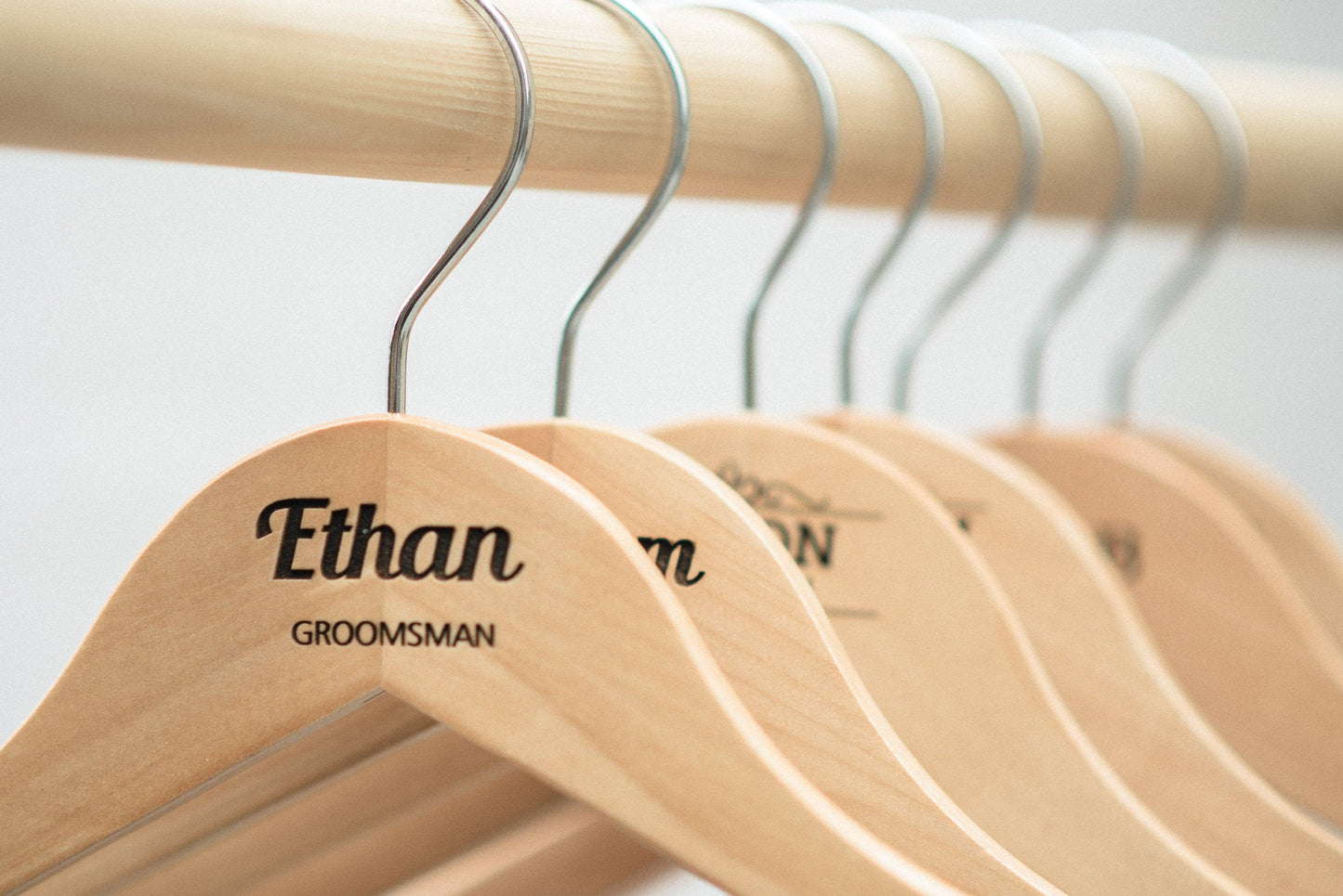 Groomsman personalized wooden hangers