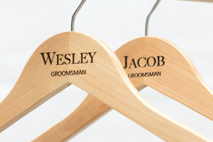 Personalized Groomsmen Wooden Hangers - HG108