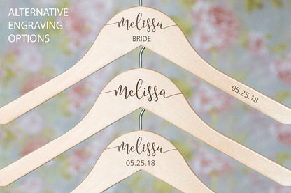 Customizable and Personalized Wooden Bridesmaid Hangers
